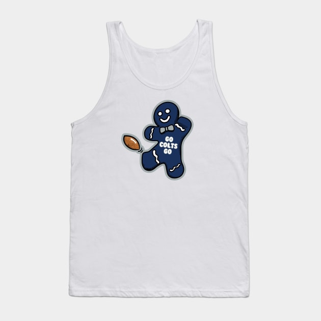 Indianapolis Colts Gingerbread Man Tank Top by Rad Love